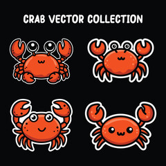 cute crab vector illustration graphic