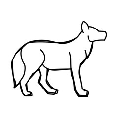 wolf animal line icon vector. wolf animal sign. isolated contour symbol black illustration