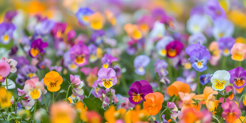 Field of Nemesia flowers background