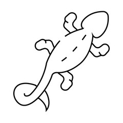 lizard animal line icon vector. lizard animal sign. isolated contour symbol black illustration