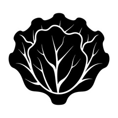 Lettuce icon isolated silhouette vector illustration