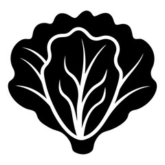 Lettuce icon isolated silhouette vector illustration