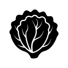 Lettuce icon isolated silhouette vector illustration