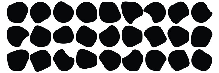 Abstract organic shape. modern blotch shape,  black blobs shape set, Random blob shapes eps 10.