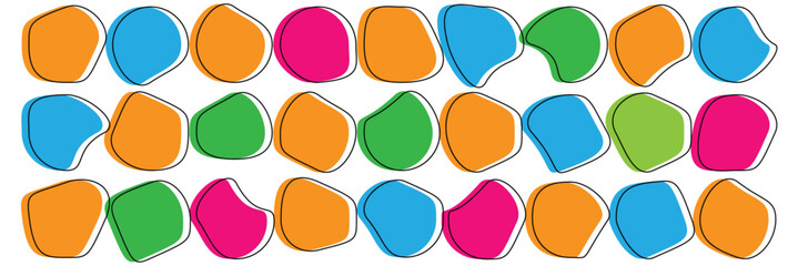  Fluid cooler blob shape vector for abstract design. Organic fluid shapes collection on white background eps 10.