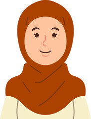 Female Business Avatar wear Headscarf