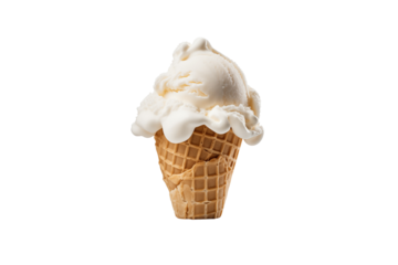 Ice cream on transparent background. Ice cream related themes. PNG Cutouts. Image for graphic designer. Image for flyers.