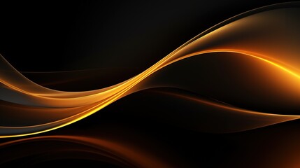 Fototapeta premium Abstract gold and black wave background.