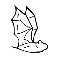 bat zoo animal line icon vector. bat zoo animal sign. isolated contour symbol black illustration