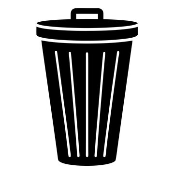 recommend clip art: Waste bin icon isolated silhouette vector illustration on white background
                    
