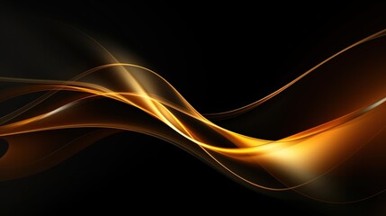 Abstract gold and black wave background.