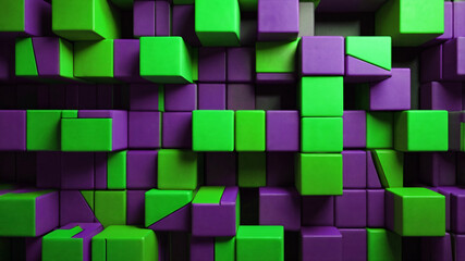 Abstract geometric structure for elegant banner concept. Beautiful 3d mosaic
