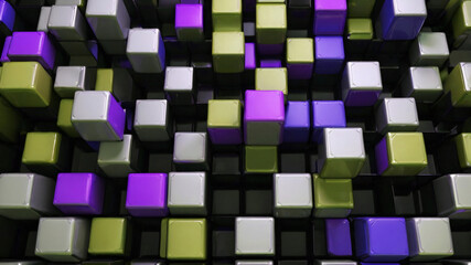 Abstract geometric structure for elegant banner concept. Beautiful 3d mosaic
