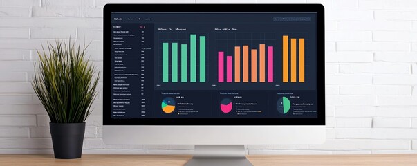 KPI business analytics dashboard tracking performance metrics, interactive visuals, real-time updates, efficiency monitoring