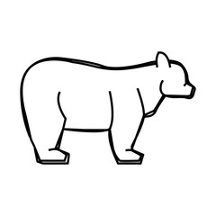 bear animal line icon vector. bear animal sign. isolated contour symbol black illustration