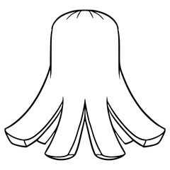octopus sausage illustration hand drawn outline vector