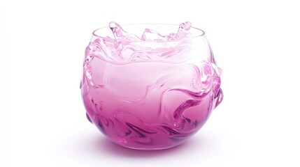 Charming anime-style drink with a unique cup design, isolated on a clean white background