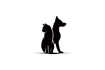 Print of animal dog and cat