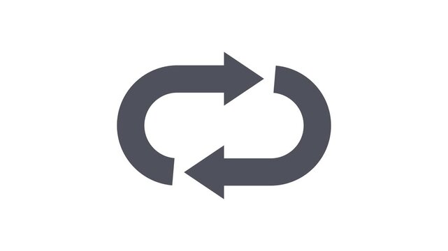 Rotation arrow animation, looping animation, Alpha channel, transparent background. 4K resolution