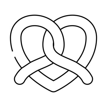 recommend clip art: pretzel bakery food line icon vector. pretzel bakery food sign. isolated contour symbol black illustration