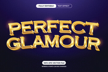 A 3D golden text effect with a glossy finish, perfect for luxury brands and promotions.