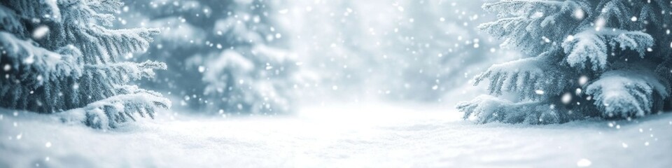 Enchanting Anime-Style Winter Wonderland: Dreamy Snowy Landscape in Tranquil Twilight with Shimmering Crystal Trees and Mysterious Glows. Vibrant Blue Sky and Exquisite Digital Artwork for Book Illust