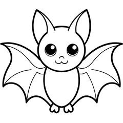 A cute bat with a big vector illustration