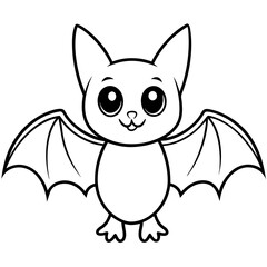 A cute bat with a big vector illustration
