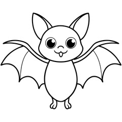 A cute bat with a big vector illustration