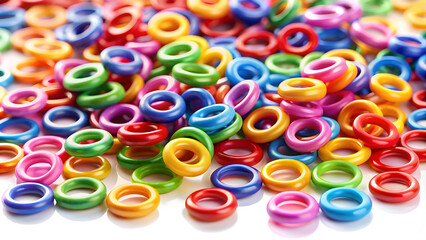 Colorful, Rings, Round Rings, Colorful round rings, Extra Rings, Bundle of Rings, Toys, Round, Background, Wallpaper, Many, Blue, green, red, yellow, orange, pink, violet, white,
