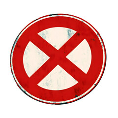 Obraz premium Prohibition sign. Blank for design on an isolated background. Graphic resource for the designer