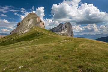 Bergmassiv Geissler-Pu&eacute;z. Beautiful simple AI generated image in 4K, unique.