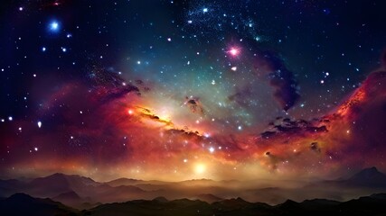 Fototapeta premium Cosmo filled with countless stars