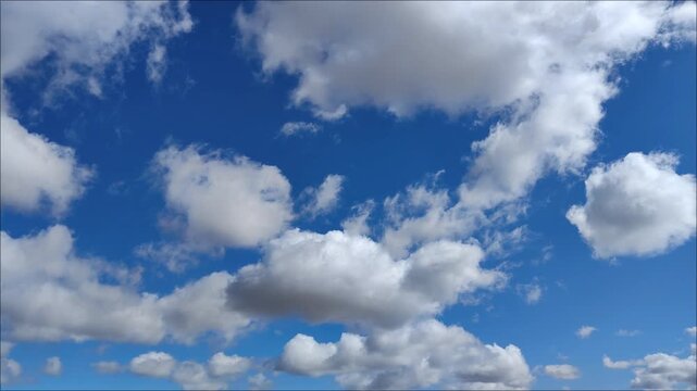 Sky with very bright clouds moving