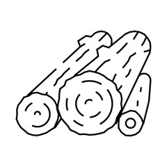 timber wooden material line icon vector. timber wooden material sign. isolated contour symbol black illustration