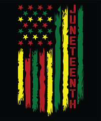  Happy Juneteenth Day shirt print template typography design for art