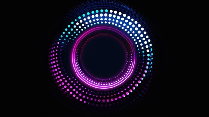 Neon Circle Abstract Background
