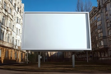 Fototapeta premium Mockup, poster, billboard in the city, park.