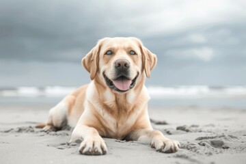 Four-week-old Husky Puppy Of White-gray-black Color Sitting On Wooden Floor And Yawning. Beautiful simple AI generated image in 4K, unique.