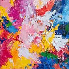 Layered Colorful Abstract Canvas