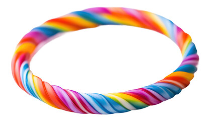 Colorful twisted candy bracelet, cut out - stock png.
