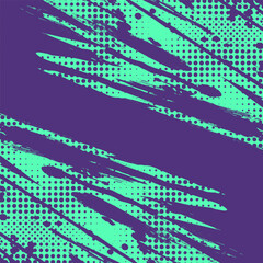 Abstract Background with Green and Purple Brush Texture and Halftone Effect. Grunge Sport Background, for Event Banner or Poster Design