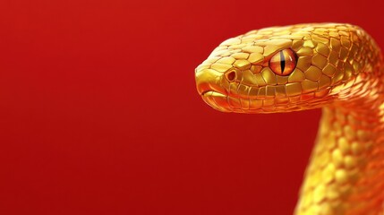 Obraz premium 2025 Chinese New Year, year of the Snake. Chinese zodiac, red background