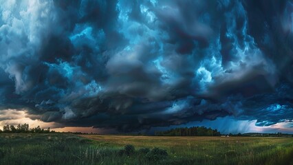 dark clouds gathering before a storm