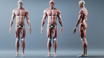 "A full-body, realistic image of the human body, highlighting anatomical details and proportions with clarity, offering a comprehensive view of the entire physique 