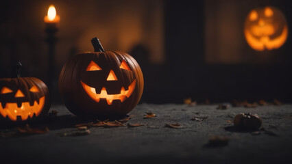 halloween pumpkin on a black background