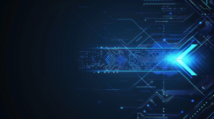 Obraz premium Abstract Blue Technology Background