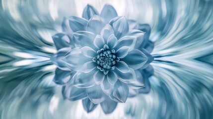 Obraz premium Abstract Blue Flower, Blurred Background