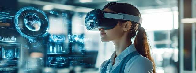 Futuristic Office with VR