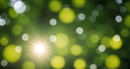 Obraz premium green bokeh abstract background